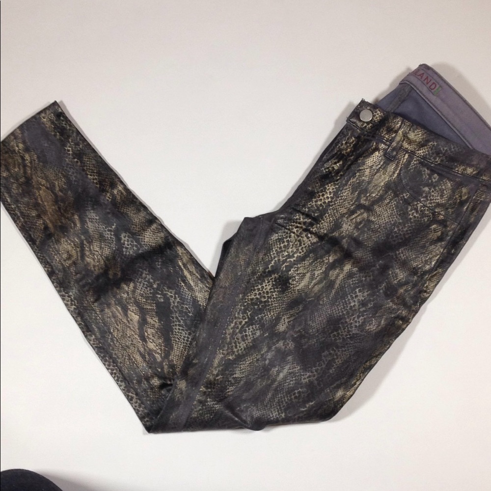 J Brand skinny waxed animal print pants 29